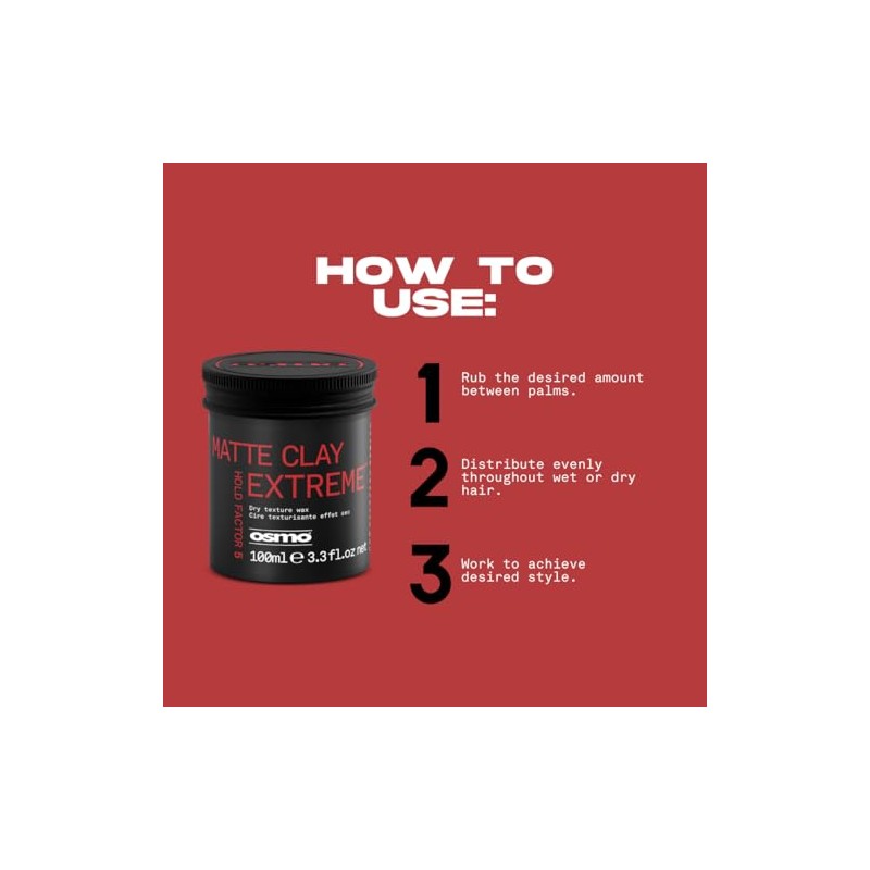 Osmo Extreme Matte Hair Clay 100ml | Strong Hold Styling