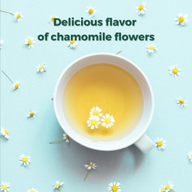 100% Pure Chamomile Tea - Only Flowers without Stems, Chamomile Tea Bags Caffeine Free, 60 count, Calming Tea Chamomile by Aprika Life