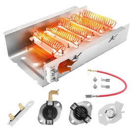 For Admiral AED4675YQ1, Whirlpool LER4634JQ0/o, WED5000DW2, LER4634PQ0/o, WED5300VW0/o, Maytag MEDC300XW0/o, MEDC215EW1,Crosley VED6505GW0/o, Estate EED4300TQ0/o Dryer Heating Element Replacement Kit.