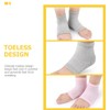 Baluue Pair Moisturizing Toeless Socks for Women Gel Socks for