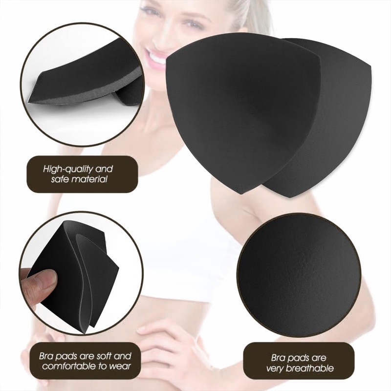 YATEICBC 2 Pairs Removable Bra Pads Bra Inserts Comfortable Women