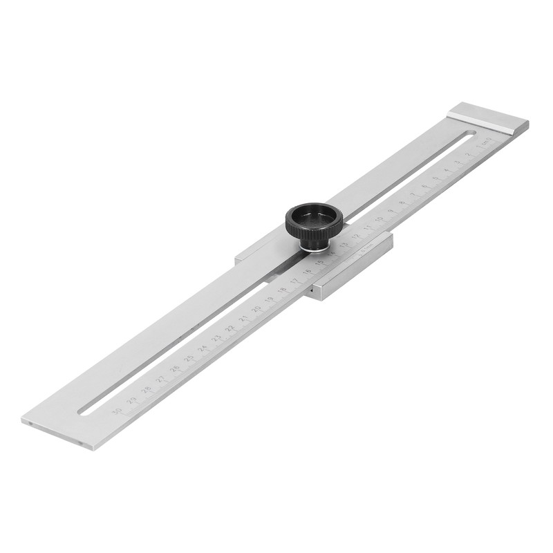 Hole Scribing Ruler 0300mm Woodworking Scribe CrossedOut Tool Carpentry Marker