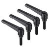 sourcing map 4pcs Clamping Lever Handles, M8 x 25mm Black