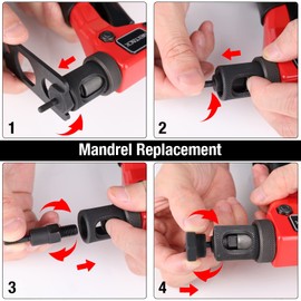 NEXTACK Rivet Nut Tool Mandrel Tip & Nosepiece Set 8-32, 10-24, & 20 Rivet Nut Kit NT600, NT700 & NT800, Rivnut Tool 607, 1442 & 1443B Swap Spare Parts, Nutsert Kit Accessories