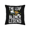 The Leaf Blower Legend Autumn Leaf Blower Throw Pillow