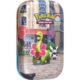 Pokémon: miniscatola da collezione Luminopoli (Meganium e Meowstic) del GCC Pokémon (2 buste di espansione, 1 carta con l’illustrazione Pokémon della miniscatola e 1 foglio di adesivi), Ed. Italiano