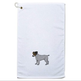 Style In Print Golf Towel Jack Russell Terrier Dog C Cotton Bag Accessories White
