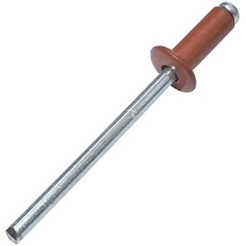 AERZETIX - C48075 - Set of 50 Blind Rivets Standard Blind Rivets Diameter 4 x 10 mm - Colour Copper Brown RAL 8004 - DIN 7337 - Pop Rivets - Rivets - Rivets with Unbreakable Bar - Made of Aluminium