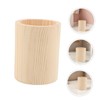 DOITOOL 4pcs Wooden Pen Cups for Desk Unpainted Pine Pencil