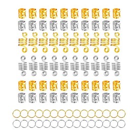 90 Piezas De Anillos De Trenza Para El Cabello, Accesorios Para El Cabello De Metal Plateado Dorado, Pinzas Para El Cabello De Tres Capas, Decoración De Bucles Para Mujeres Y Niñas