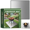 Fire Pit Mat,100x100cm Fi/Reproof Heat Resistant BBQ &Grill Mat for