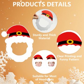 Pack of 50 Christmas Cutouts for Bulletin Board Decorations, Christmas Party Decoration Photo Props in Santa Shape, DIY Cut-Outs, Christmas Decorations Paper, Winter Pin Board Decoration, Christmas