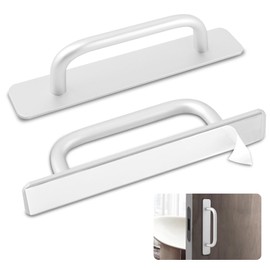 Pilarmuture 2 Pcs Adhesive Handles,Adhesive Cabinet Handles,Self Stick No Drilling Instant Cabinet Handle, Sliding Closet Door Handle for Cabinet,Drawer,Window,Door,Wardrobe,Table,Bookcase