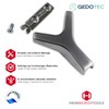 Gedotec Marion Double Coat Hook Square Matt Chrome Coat Hook