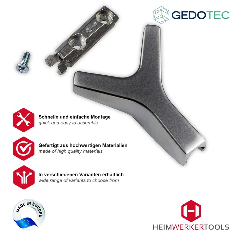 Gedotec Marion Double Coat Hook Square Matt Chrome Coat Hook