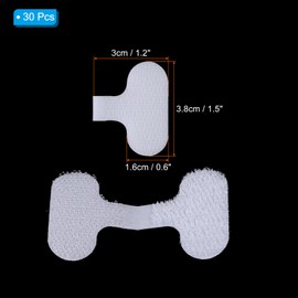 PATIKIL Cable Labels 0.63 x 1.5 Inch, 30 Pack Write on Cord Labels Self-Adhesive Hook and Loop Wire Tags for Electronics Computers Cable Management and Identification, White