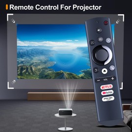 ‎‎HZIME New Replacement Remote Control Compatible for ONOAYO ONO3 Pro, ‎Lisowod ‎L61Pro Projector Dolby Audio 1000ANSI Native 1080P Smart Proyector with Prime Video/YouTube Buttons