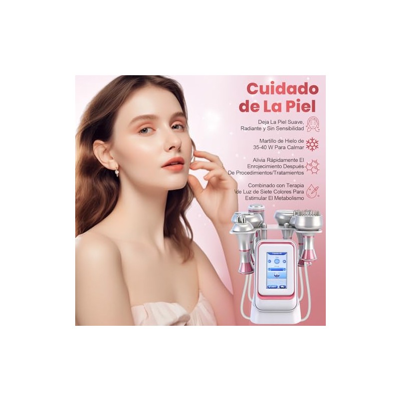 6 En 1 Máquina de Belleza, 80K Cavitación RF, Eliminación