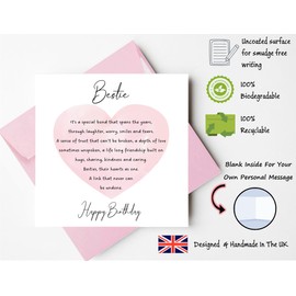 Printperfect - Friend Birthday Card For Her - Female - Best Friend Birthday Card - Special Bestie Cards For Women