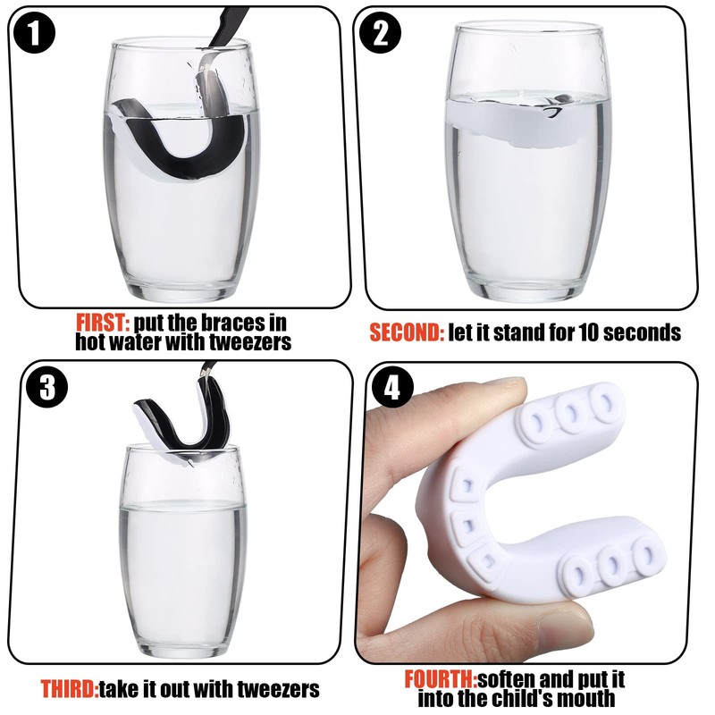 10 Protectores Bucales Deportivos de Goma Guardia de Juego de