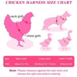 1 Piece Chicken Harness with Lead, Adjustable Chicken Accessories, Comfort and Durability Chicken Lead with 1 Metre Tow Rope, for Chickens, Ducks, Geese and Small Pets (Blue)