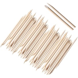 200 Count Nail Art Wood Sticks Wooden Cuticle Remover, Orange Wood Stick Cuticle Pusher Remover, Pusher Manicure Pedicure Tool Disposable(4.6 inch)
