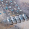 5D Embossed Blue Butterfly Nail Stickers Flowers Nail Art Stickers
