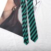 Black And Green Striped Tie for Mens Formal Silk Neck