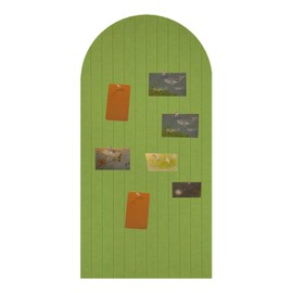 Foldable Bulletin Board 47x24 inches, 0.35" Thick Felt Wall Tiles, Large Cork Board with Adhesive Sticker, Round Edges Wall Panels for Office Bedroom Living Room, Decorative Board - Apple Green