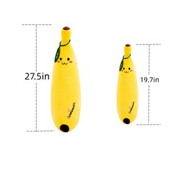 OPHRBU Kids Pillows Plush Banana，Cute Soft Comfortable Hugging Pillow Birthday Gifts for Kids.1 Piece Yellow (27.5inch)