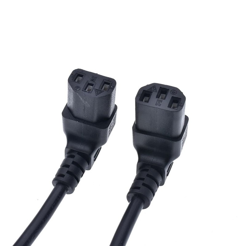 Toptekits C14 to Angled C13 Power Cords - 2ft/60cm, Down