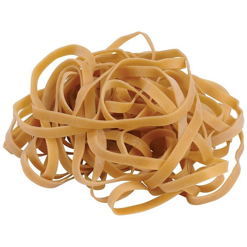White Box 454G Size 64 Rubber Bands,beige|brown|white|yellow