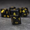 Sage's Treasures - Obsidian Gloss Finish Polyhedral Dice Set Dungeons