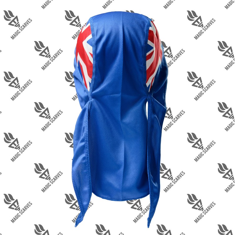 UK Flag Union Jack Bandana Adjustable Cap Sweat Absorbing Headscarf