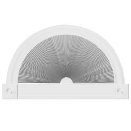 MUCOL Arch Window Shade Blackout with Thermal Insulated,100% Blackout Half Circle Window Shade Easy to Install, UV Protection Double Pleated Fabric Perfect for Half Moon Window,(30" Radius, Grey)