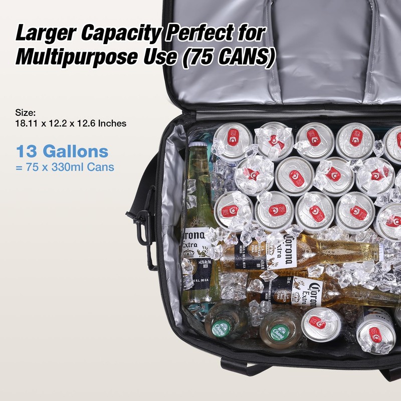 WARMOUNTS Insulated Cooler Bag 75 Cans, Soft Sided Portable Lunch