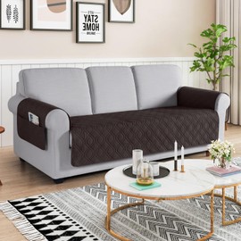 VANSOFY Couch Cover, Waterproof Sofa Covers Couch Washable Slipcover Furniture Protector Non-Slip Couch Cover for Dogs, Pets(Sofa, Chocolate)