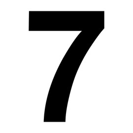 Major and More Number Sticker Number Letter for Gluing Number 10 cm Black (7)