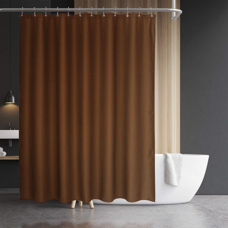 Barossa Design Waffle Weave Shower Curtain Hotel Luxury Spa, 230
