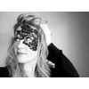 Reusable Adhesive Black Lace Masquerade Mask by LacedAndWaisted - includes