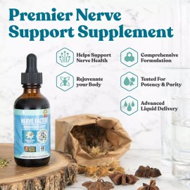 Rejuvica Nerve Factor - Liquid Nerve Support Supplement | Boost Blood Flow & More! 3Pack