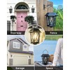 Solar Lanterns Outdoor Waterproof, Hanging Solar Lights with Glass Shade