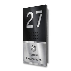 Stainless Steel Wireless Doorbell - Customisable - 200 Metre Range & 50 Melodies - Ready to Assemble - Surface Mounted