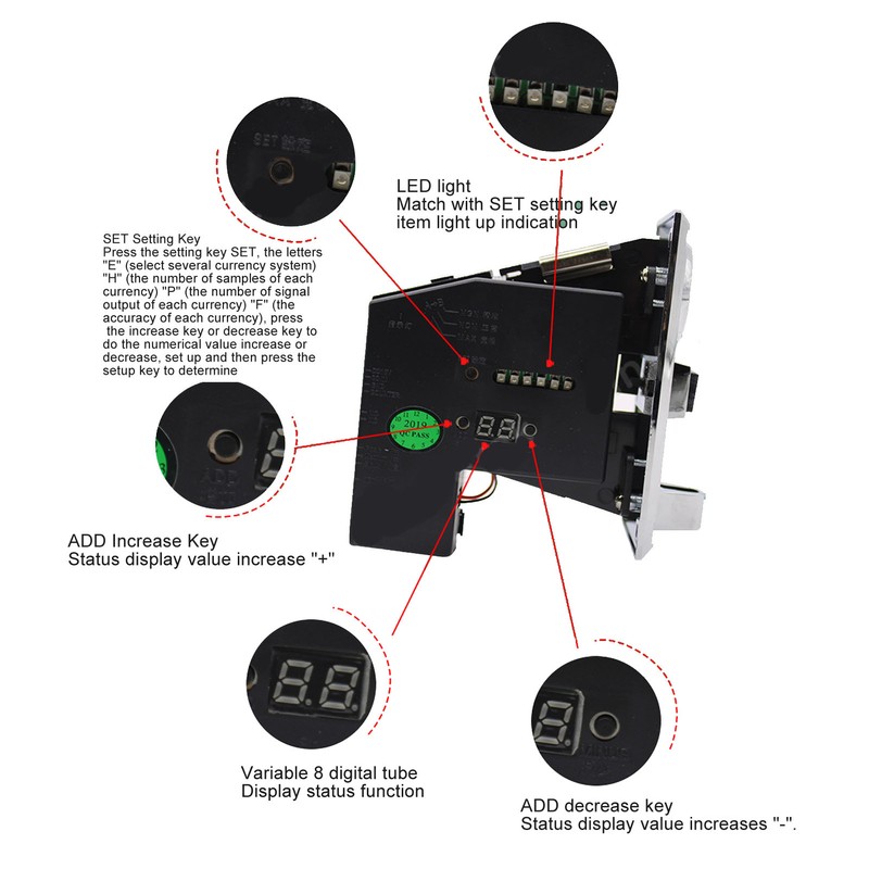Multi Coin Acceptor Selector Smart High Accuracy Game Coin Slot