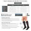 Truform Women's Fit Compression Socks, Diamond Knit Pattern, 15-20 mmHg,