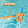 JOYIN Inflatable Pool Float Set Volleyball Net & Basketball Hoops,