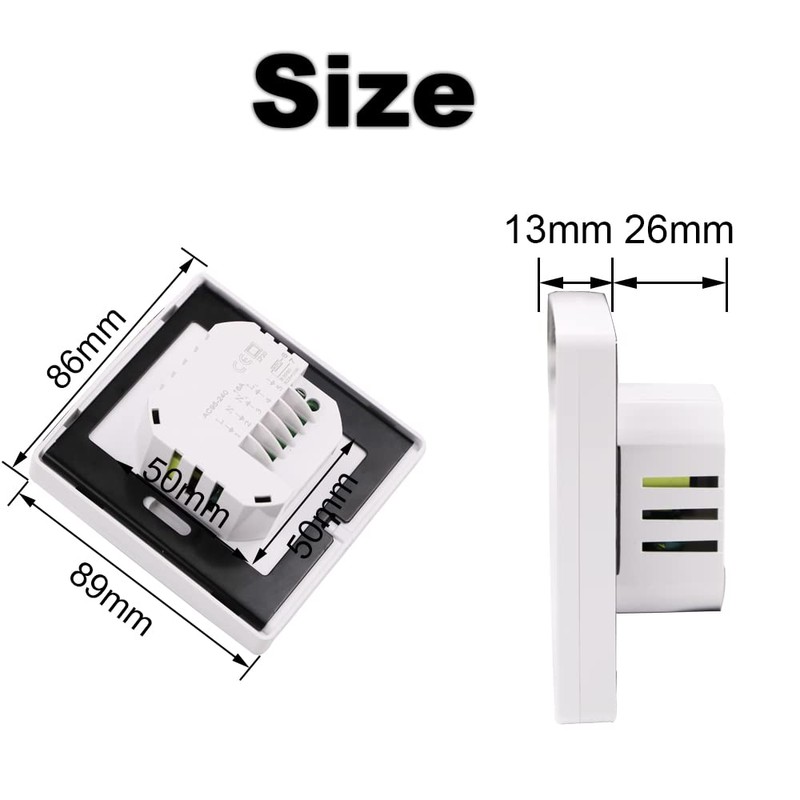 MincoHome Touch Screen Thermostat Electric/Water/Gas Boiler Heating Control Easy DIY