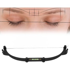 Regla plegable para líneas de tatuaje con diseño ajustable y cuerdas entintadas reemplazables para artistas de microblading - Plantilla de aluminio reutilizable para dar forma simétrica a las cejas