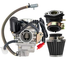 GY6(150cc) Carburetor for 150cc 125cc 152QMJ 157QMJ 4 Stroke Engines Electric Choke Motorcycle Scooter  - GY6 150cc Carburetor 24mm PD24J Carb