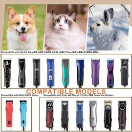 4FC Blades Dog Grooming Blades Compatible with Andis Dog Clippers Blades,Dog Clipper Blades Compatible with Oster A5,Wahl km10 Dog Clippers,Stainless-Steel Blade Sharp
